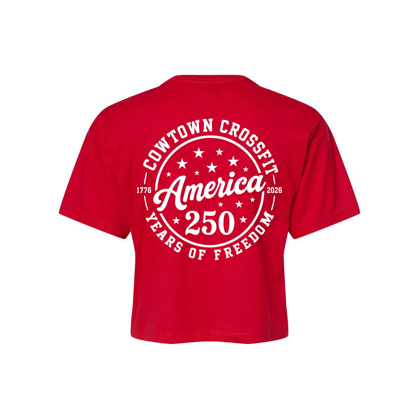 CTCF America 250 Next Level Crop Tees