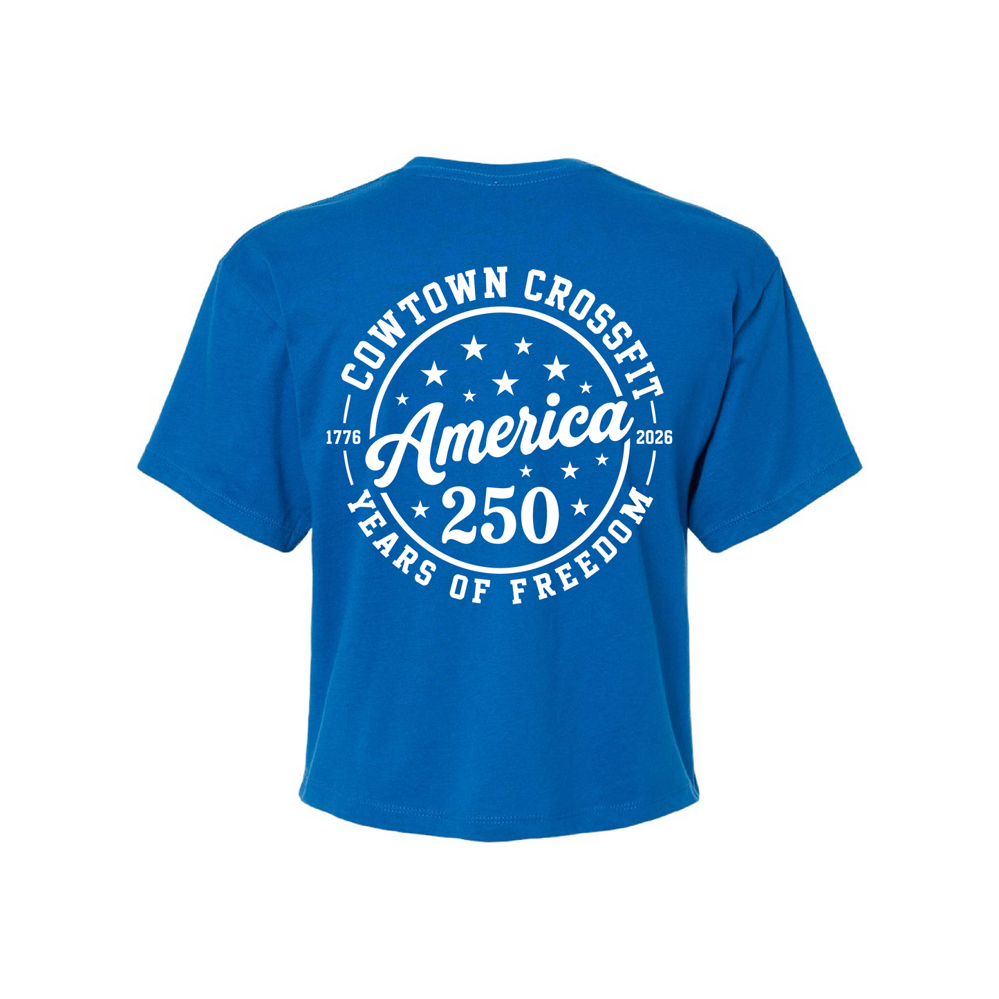 CTCF America 250 Next Level Crop Tees