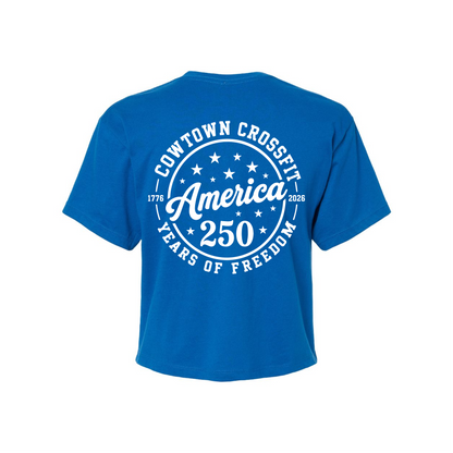 CTCF America 250 Next Level Crop Tees